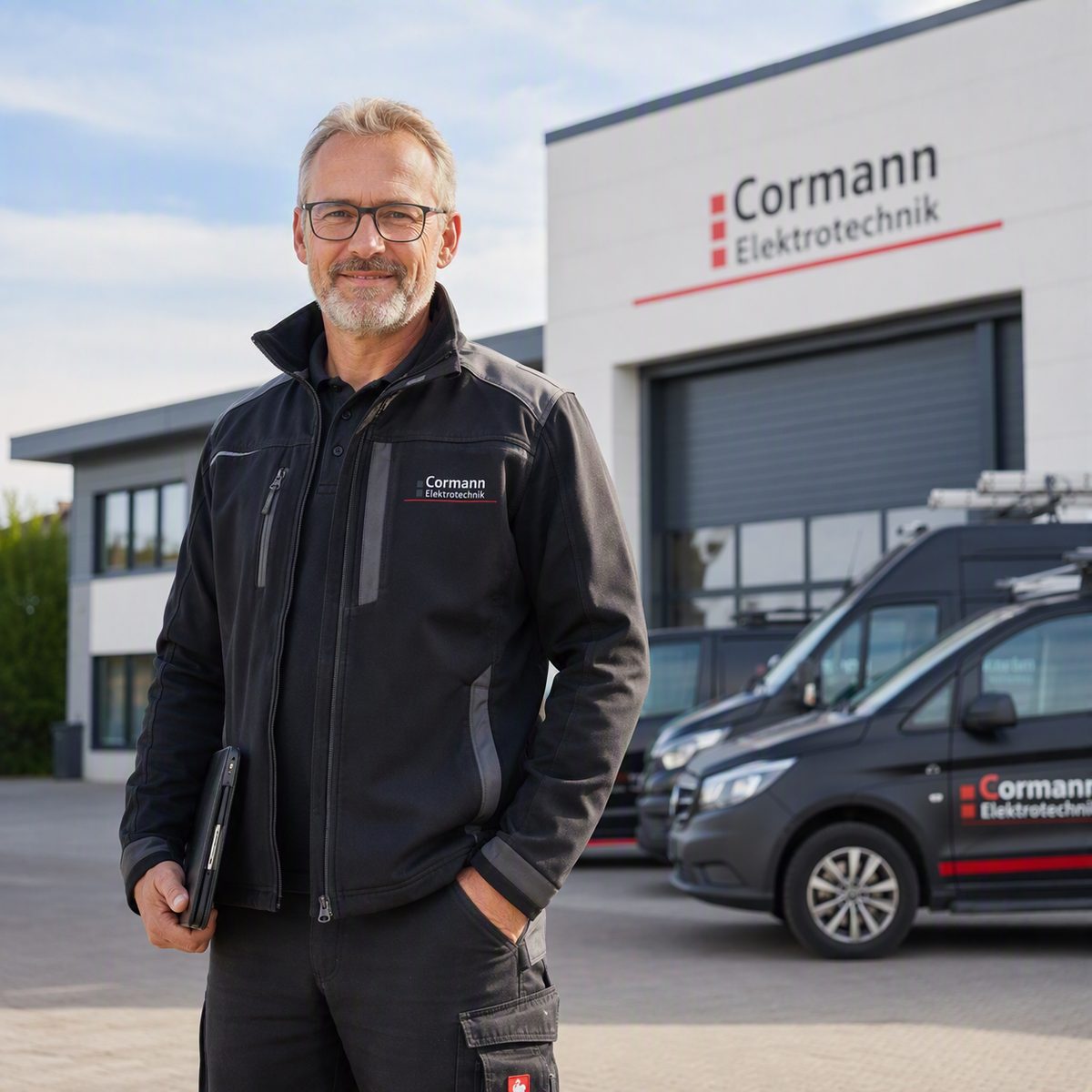 Marc Cormann vor dem Betrieb